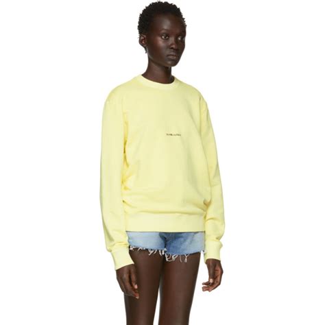 ysl jumper women's yellow|yellow saint laurent sweatshirt.